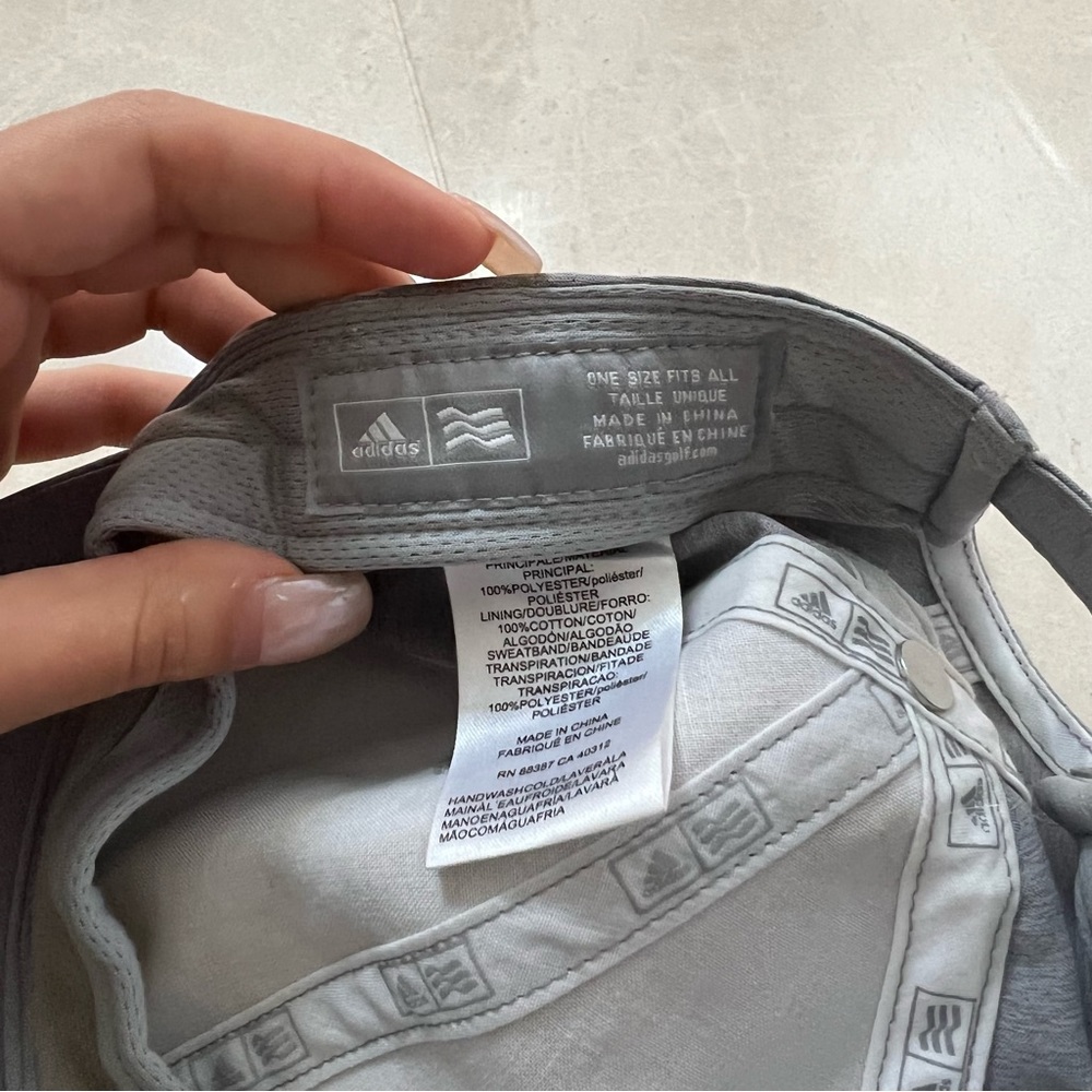 Adidas Solid Gray Adjustable Baseball Hat - image 3